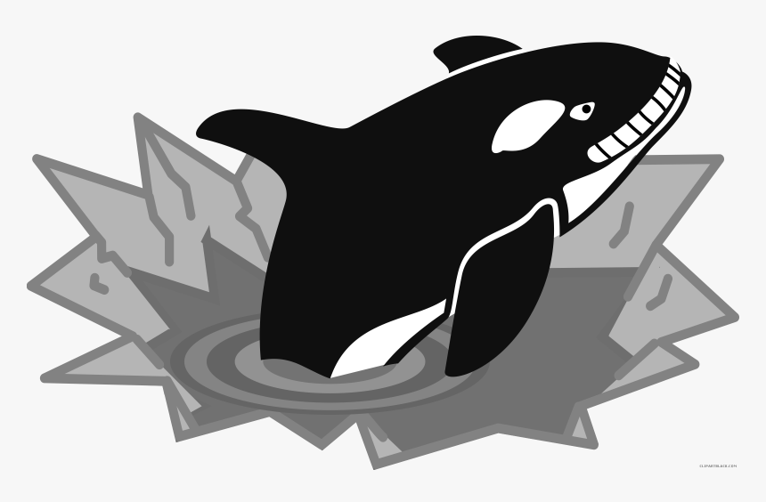 Whale Clipart Black - Ice Fishing Hole Clipart, HD Png Download, Free Download