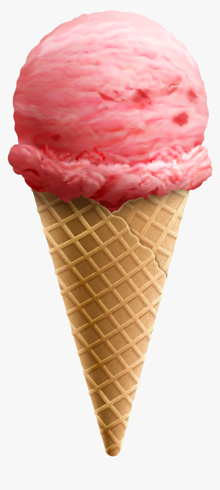 Ice Cream Png Pink - Ice Cream Cone Png, Transparent Png, Free Download