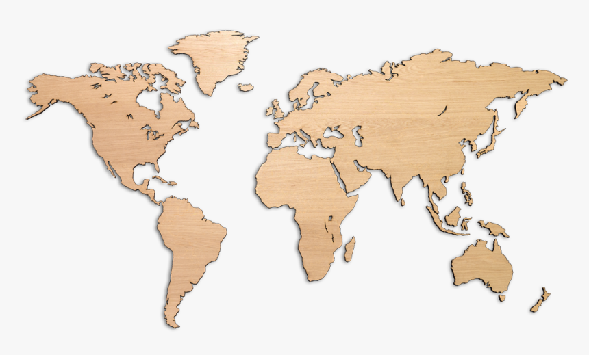 World Map Wall Wood, HD Png Download, Free Download