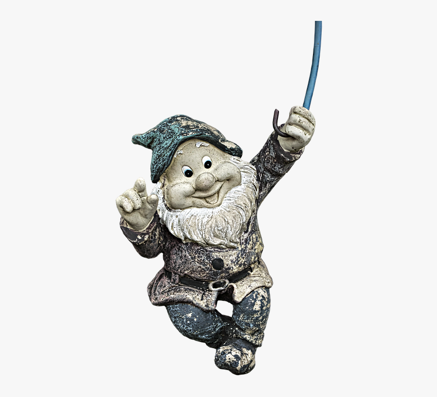Garden Gnome, Dwarf, Imp, Hanging, Fabric, Funny, HD Png Download, Free Download
