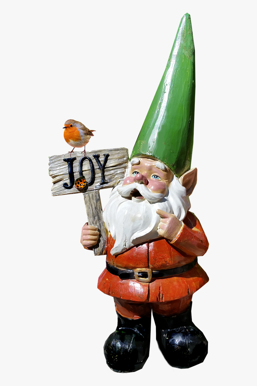 Gnome With Robin Garden Free Photo - Garden Gnome Png, Transparent Png, Free Download