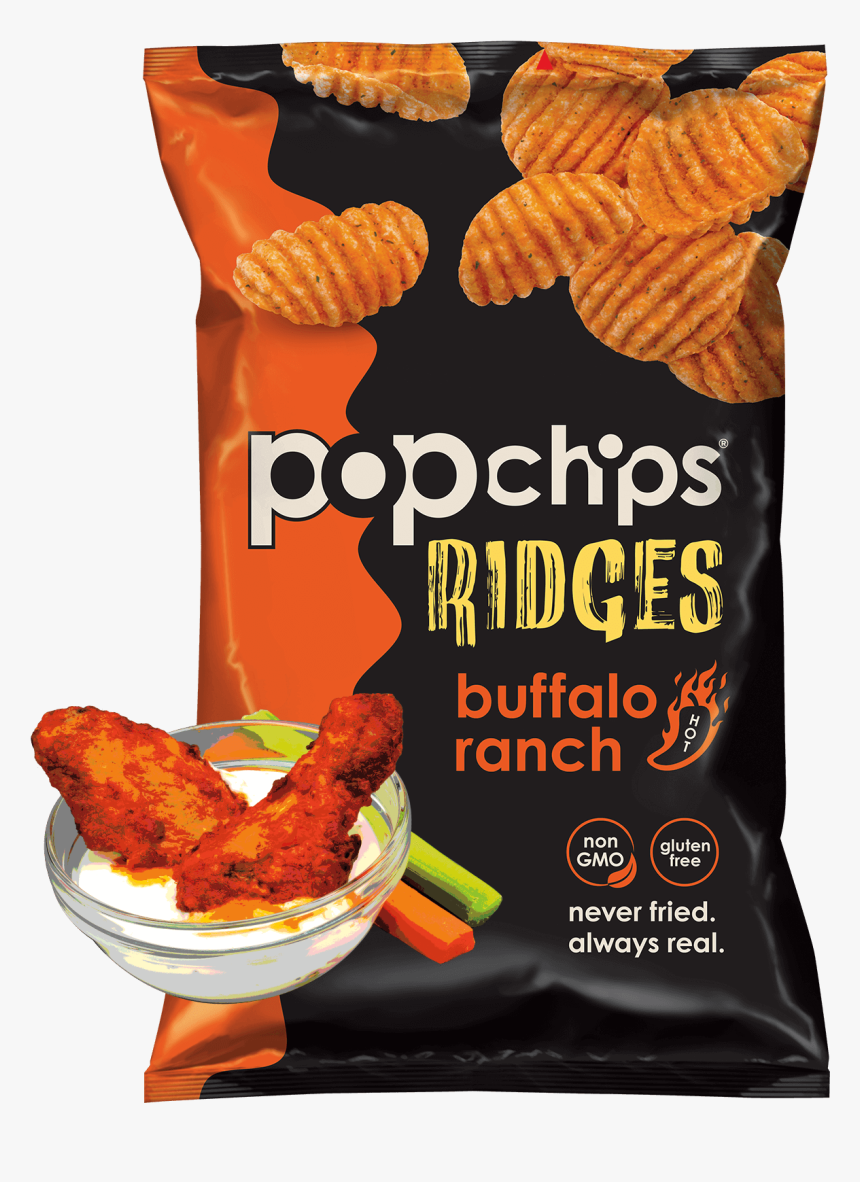 Potato Chips Clipart Ridged - Popchips Ridges Buffalo Ranch, HD Png Download, Free Download