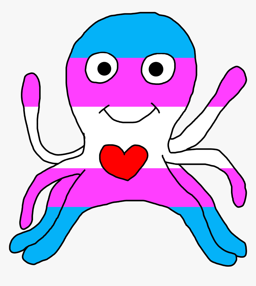 Made A Trans Octopus For Shirts, Hoodies And Many More, HD Png Download, Free Download