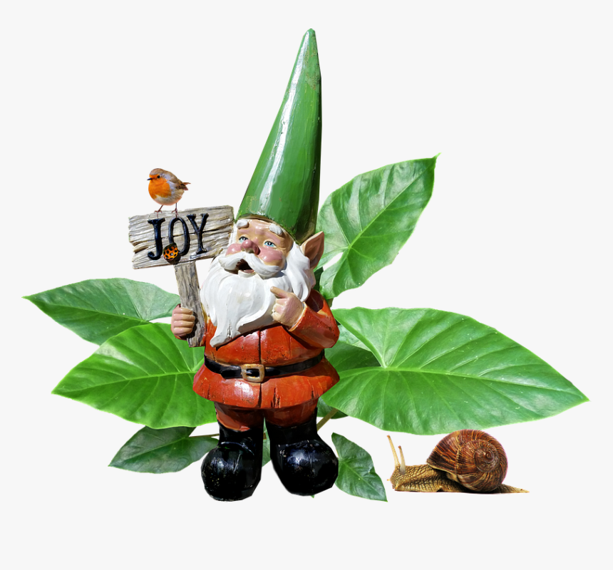 Gnome, Garden, Plant, Statue - Garden Gnome, HD Png Download, Free Download