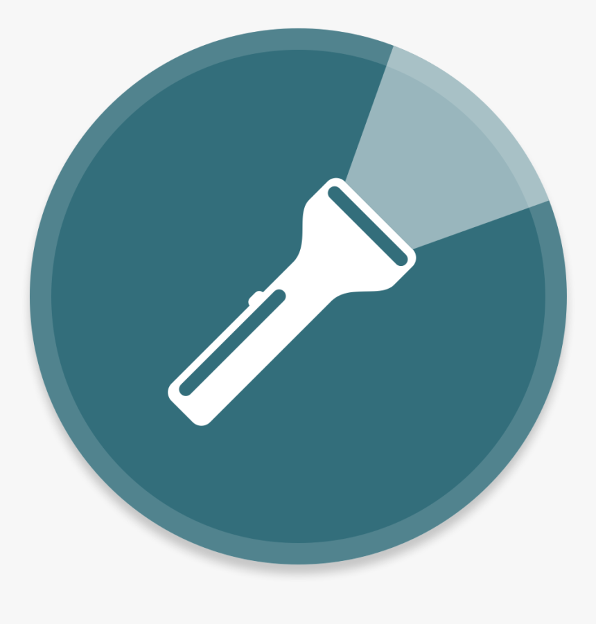 Flashlight Icon Circle , Png Download - Flashlight Button Png, Transparent Png, Free Download