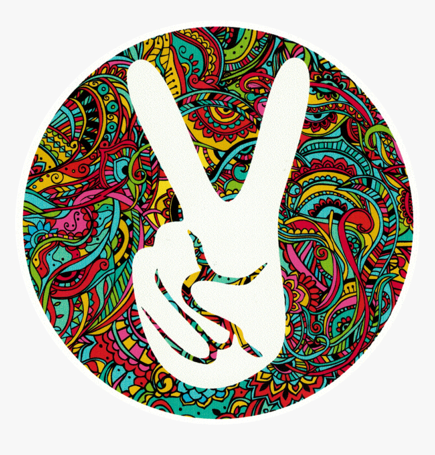 Victory Peace Sign - 70's Groovy Style Graphic Design, HD Png Download, Free Download