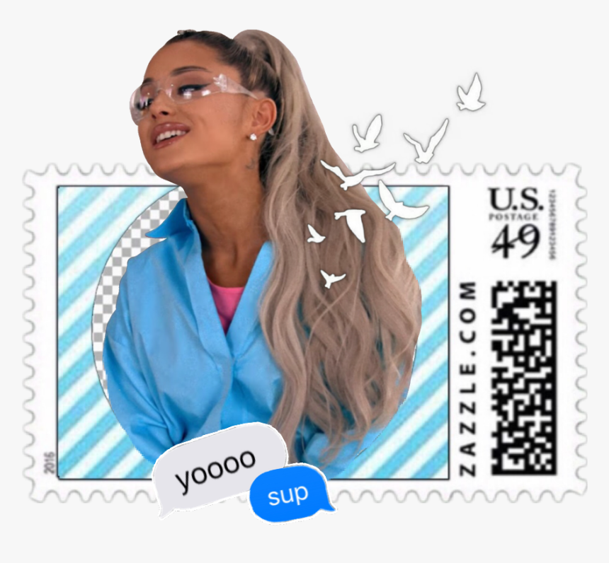 #blue #arianagrande #premade #bluepremade #jimmyfallon - Stamp, HD Png Download, Free Download