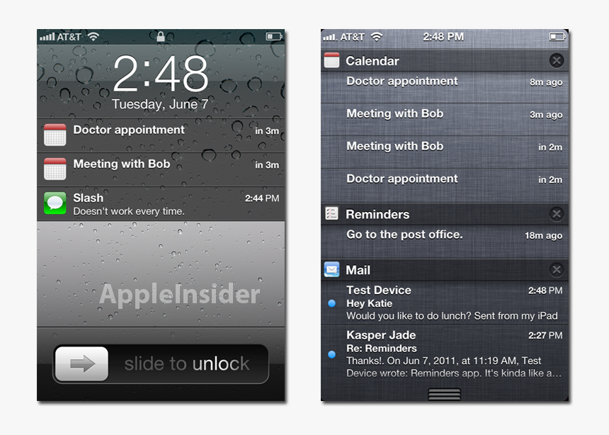 Lock Screen Notifications - Iphone Time For Bed, HD Png Download, Free Download