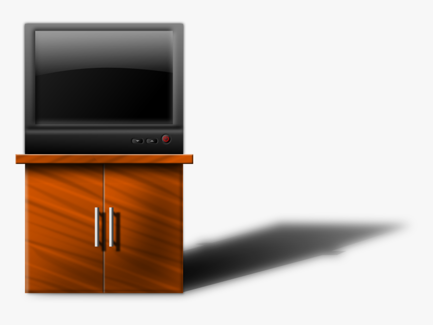 "flat - Tv On Table Clipart, HD Png Download, Free Download