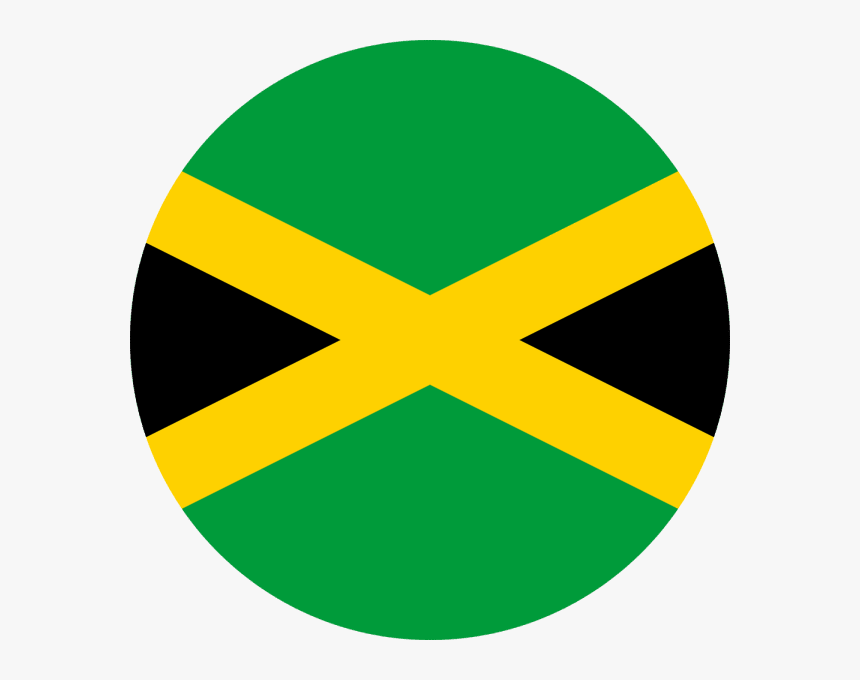 Jamaica Flag Round, HD Png Download, Free Download