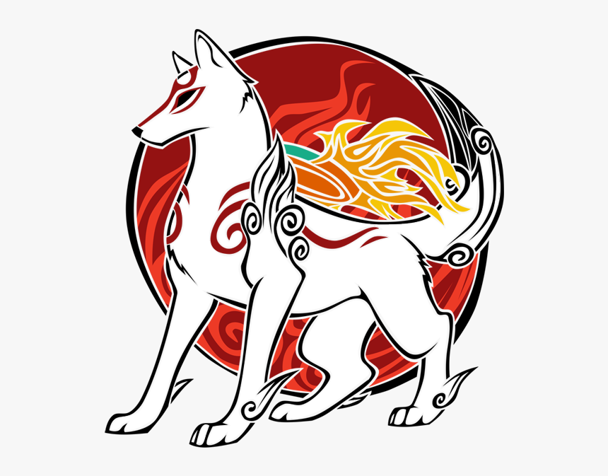 Amaterasu Tattoo Design Wolf - Amaterasu, HD Png Download, Free Download