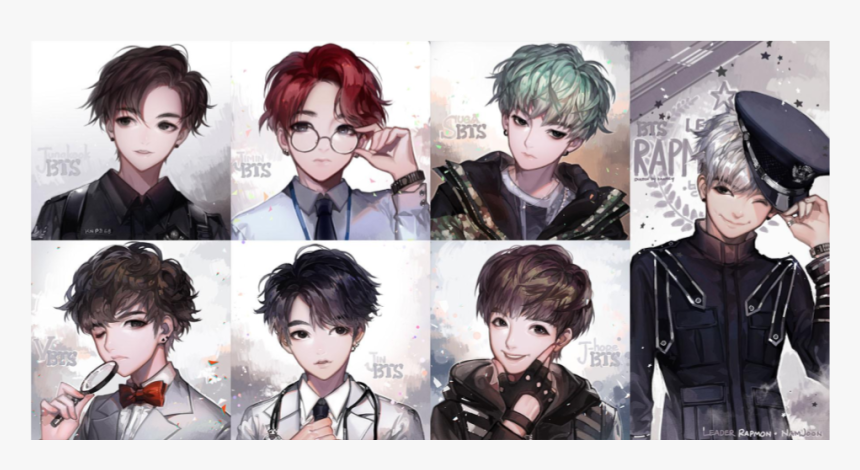 Bts Anime Hd Png Download Kindpng