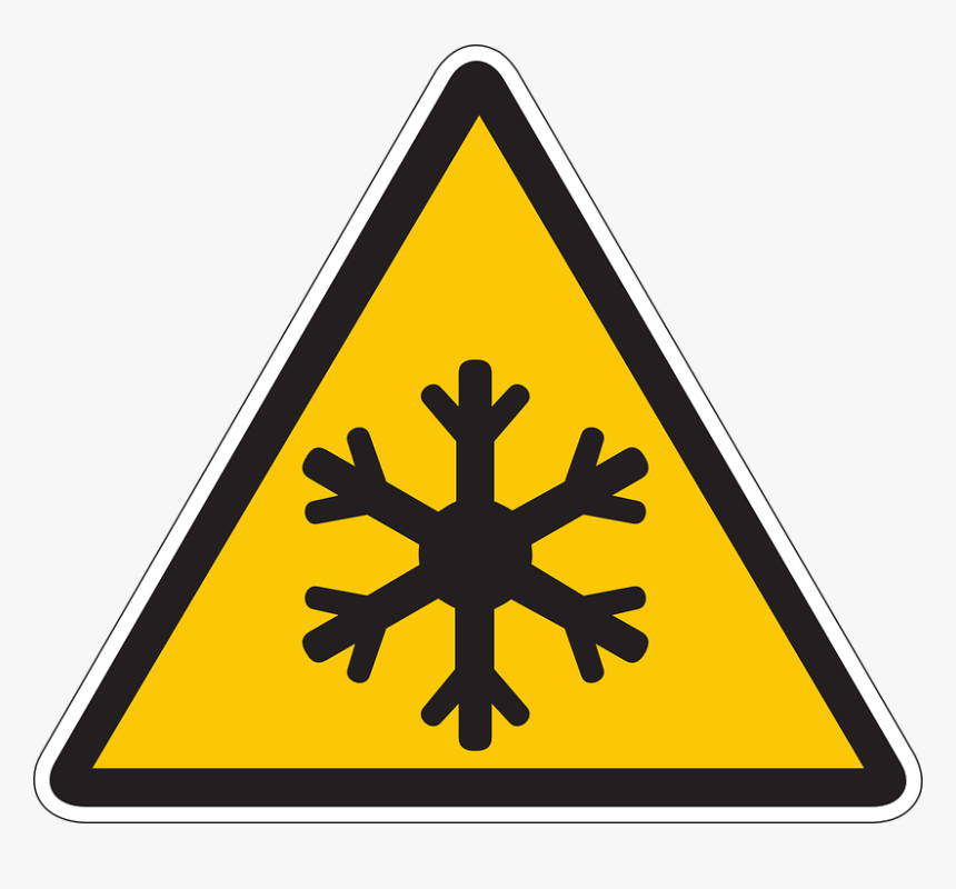 Snow Caution Sign - Warning Signs On Chemical Containers, HD Png Download, Free Download