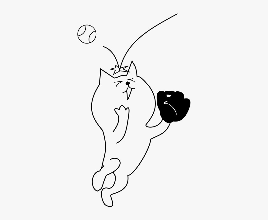 Failure, Surprised, Baseball, Cat, Cartoon, Error - Baseball, HD Png Download, Free Download