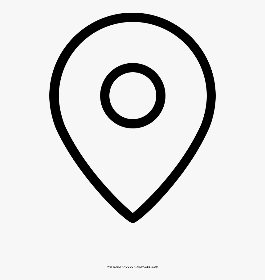 Map Marker Icon Coloring Page - Circle, HD Png Download, Free Download
