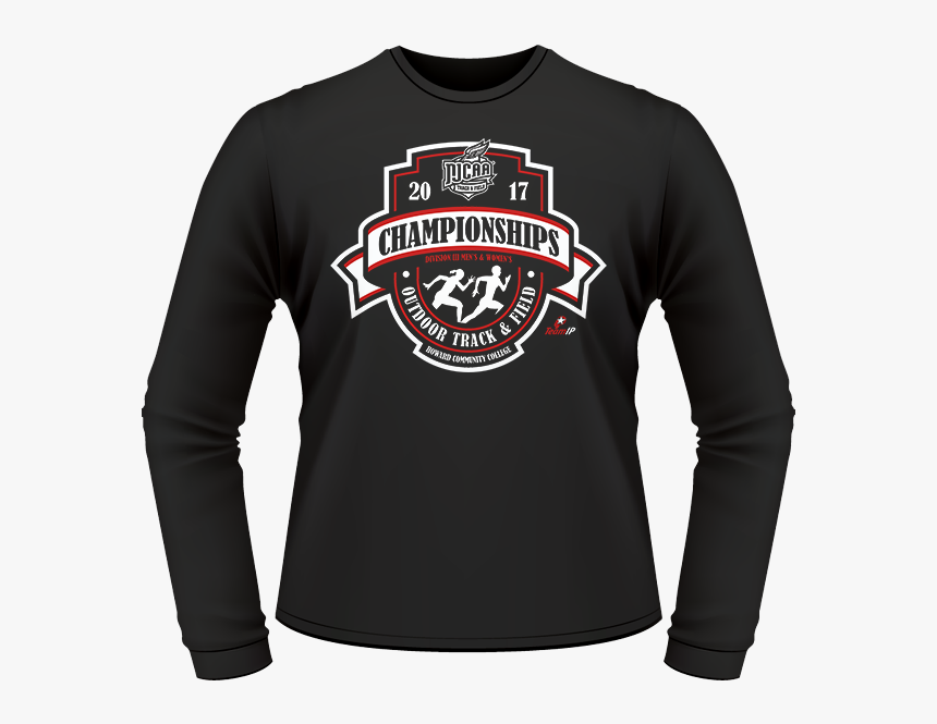 2017 Njcaa Track Diii Championship Black Long Sleeve - Volleyball Championship Shirts, HD Png Download, Free Download
