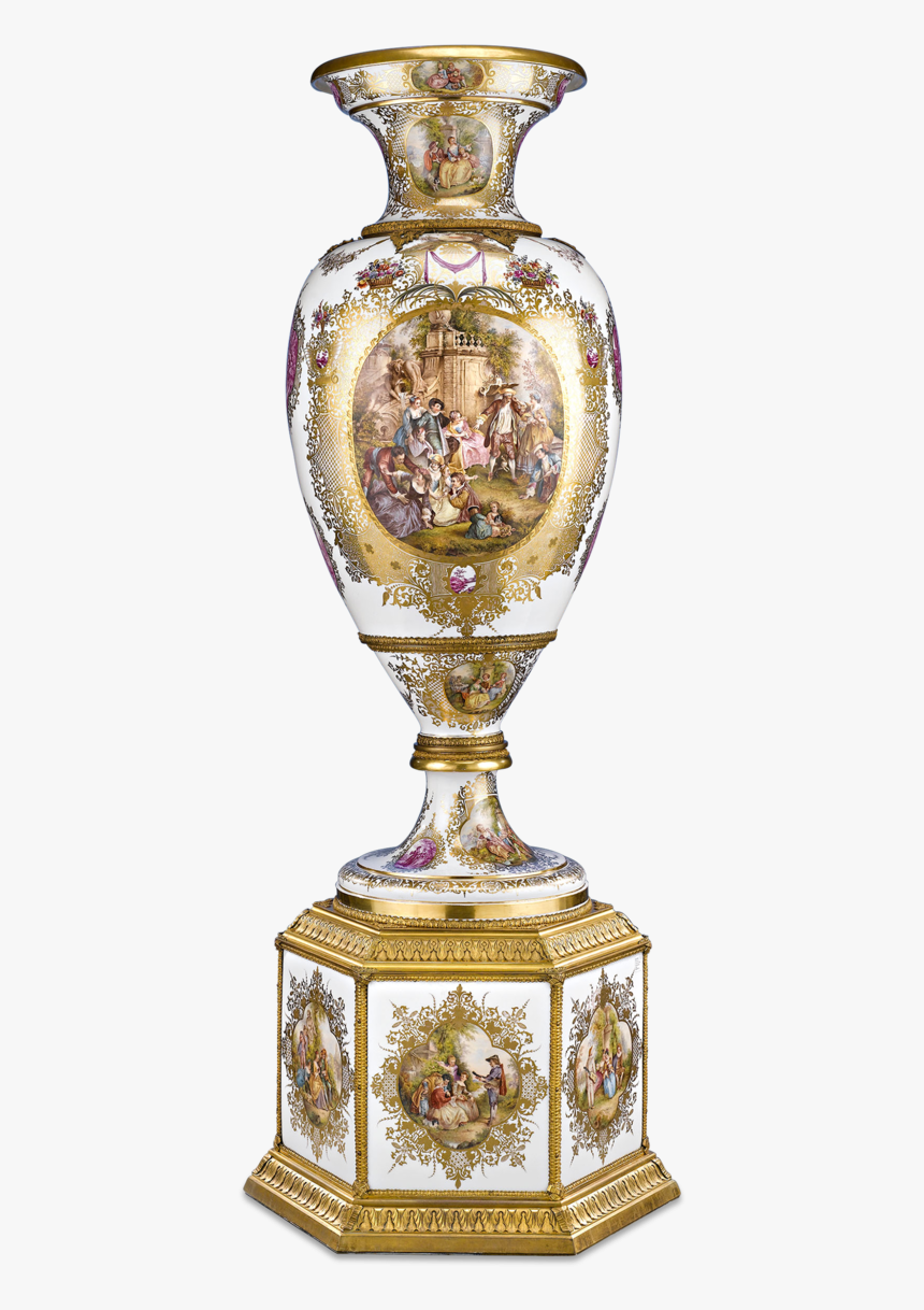 Kpm Porcelain Vase And Plinth, Monumental - Royal Vase Transparent Background, HD Png Download, Free Download
