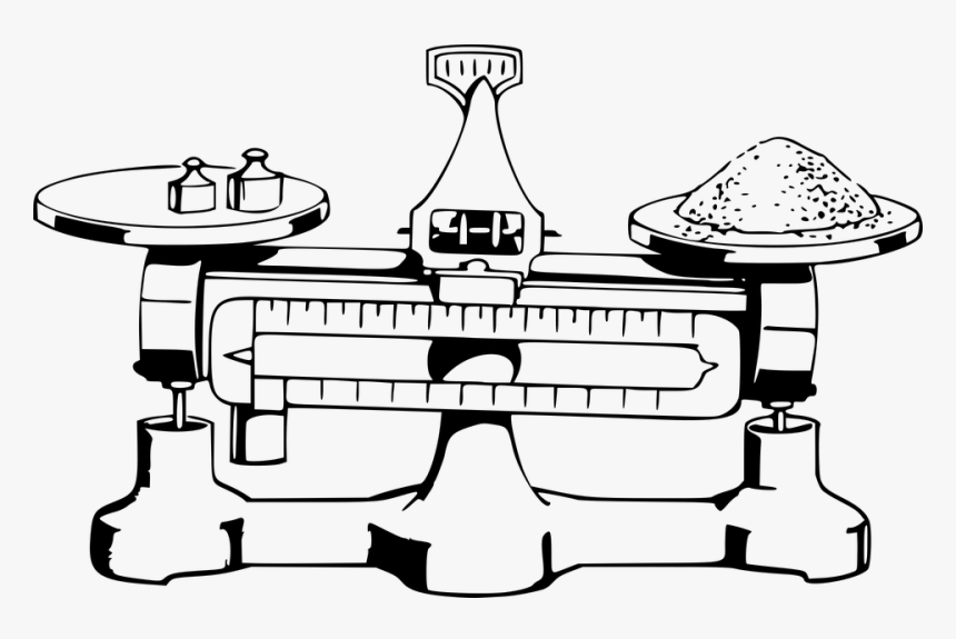 Balance, Instrument, Scale, Weighing, Weight - Clip Art Scale Balance Black And White, HD Png Download, Free Download