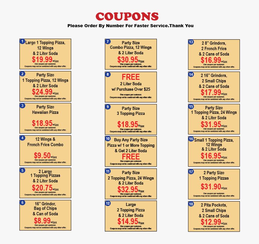 Brothers Pizza Menu Chicopee, HD Png Download, Free Download