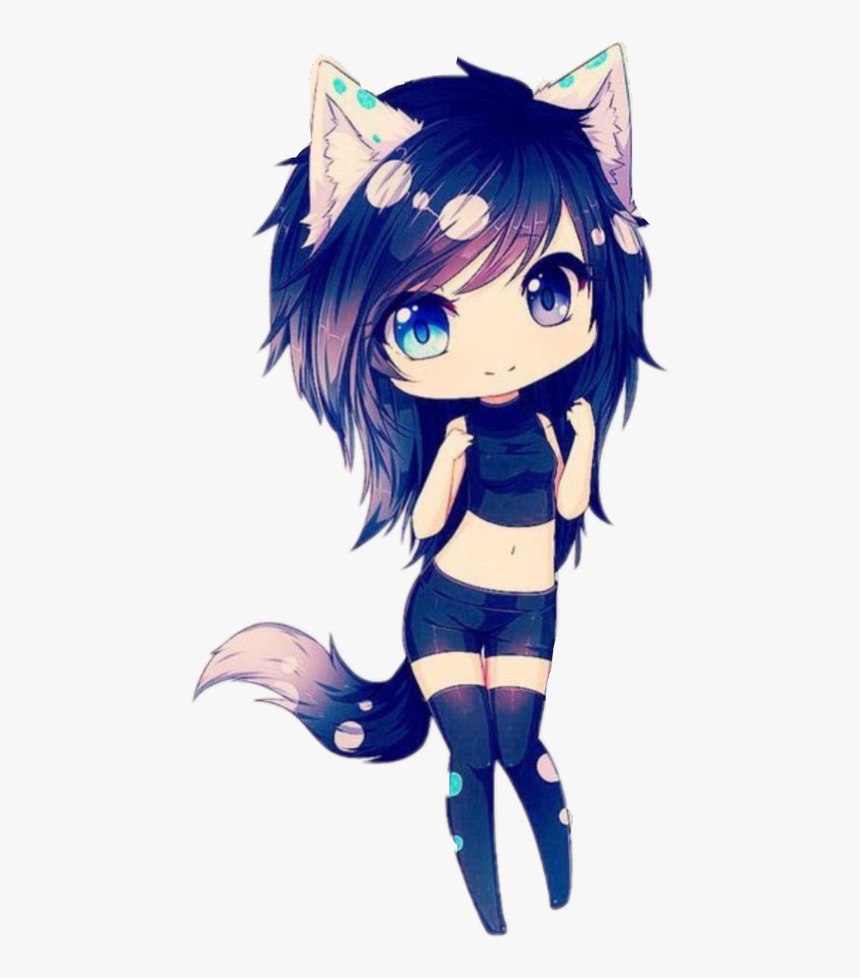 Cute Wolf Wolf Girl Anime Hd Png Download Kindpng