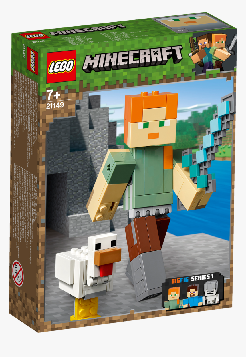 Lego Minecraft Alex Bigfig With Chicken - Lego Minecraft Sets 2019, HD Png Download, Free Download