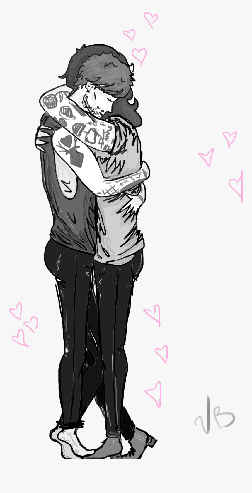 Larry Doodle From A While Ago That I Redid On My New - Larry Stylinson Fan Art Kiss, HD Png Download, Free Download