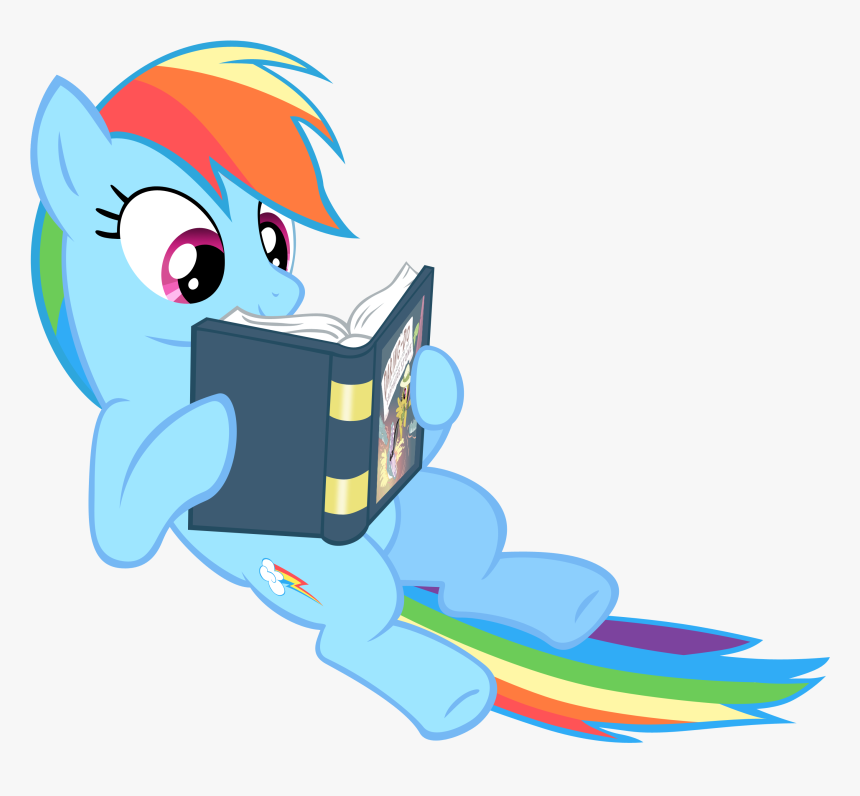 My Little Pony Rainbow Dash Reading, HD Png Download, Free Download