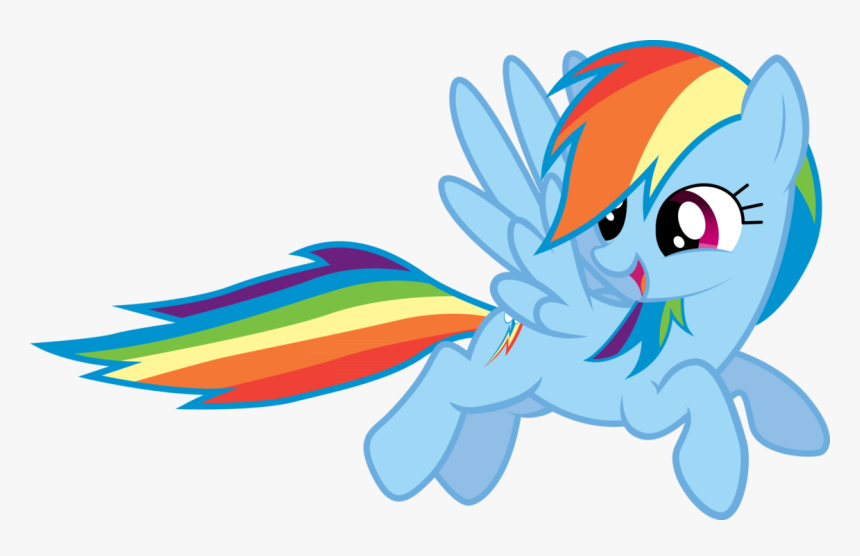 Rainbow Dash Flying - My Little Pony Rainbow Dash Flying, HD Png Download, Free Download