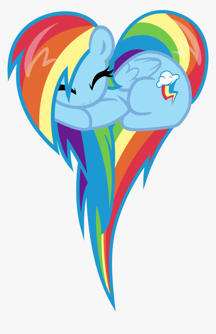 My Little Pony Rainbow Dash Heart, HD Png Download, Free Download