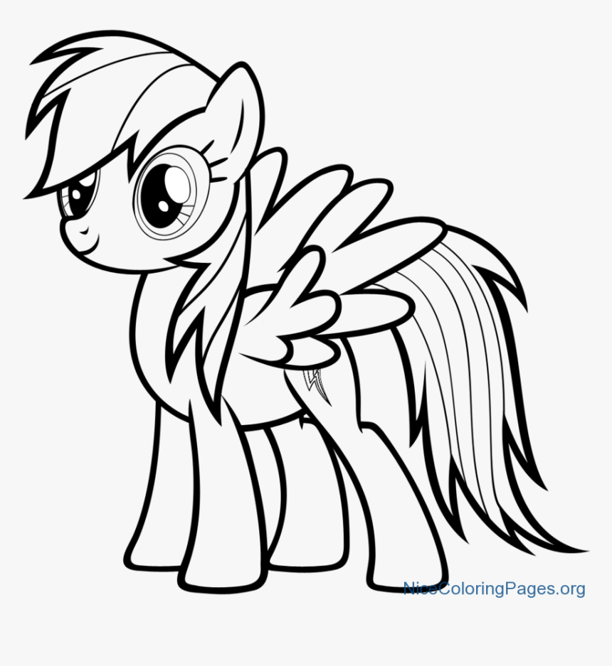 My Little Pony Rainbow Dash Coloring Pages, HD Png Download, Free Download