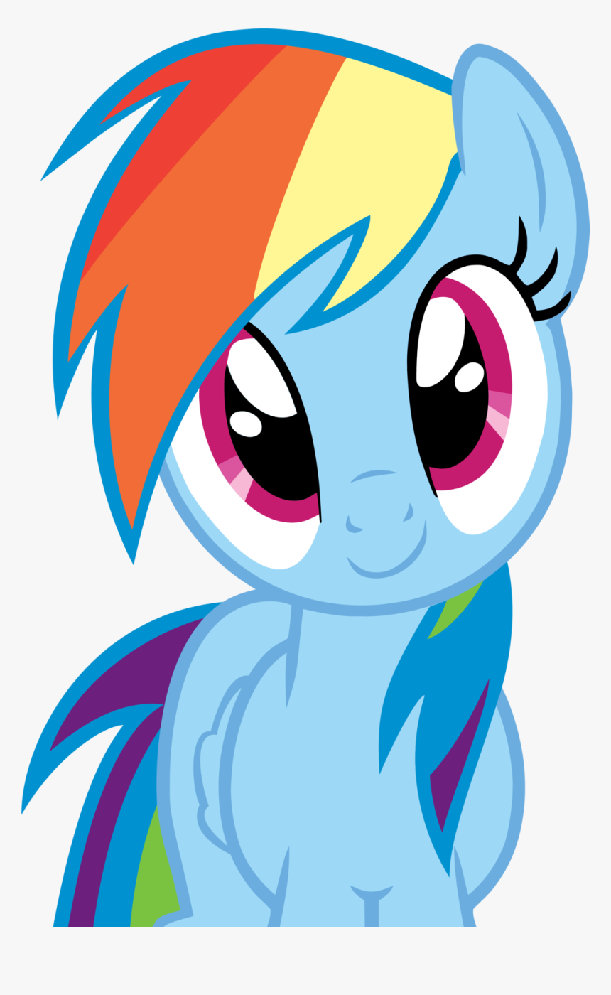 Rainbow Dash Innocent Smile By Rontoday - Rainbow Dash My Little Pony Face, HD Png Download, Free Download