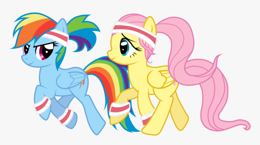 Fanmade Rainbow Dash And Fluttershy Sport - My Little Pony Workout, HD Png Download, Free Download
