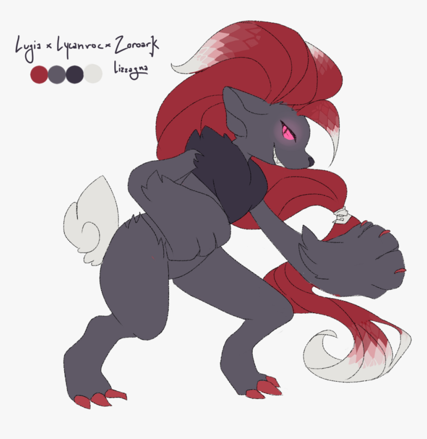 Lycanroc Png -mitake - Lycanroc X Zoroark, Transparent Png, Free Download