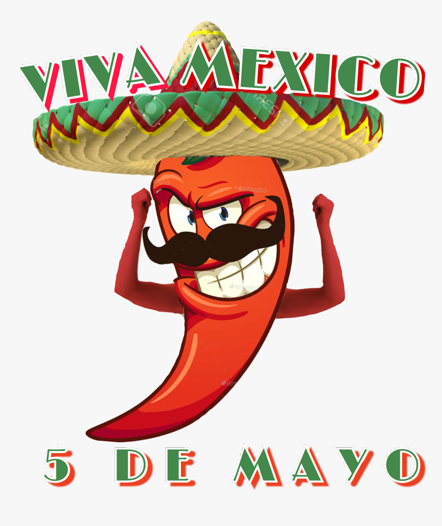 #5demayo #vivamexico #chilipepper #sombrero
#sccincodemayo - Cartoon, HD Png Download, Free Download
