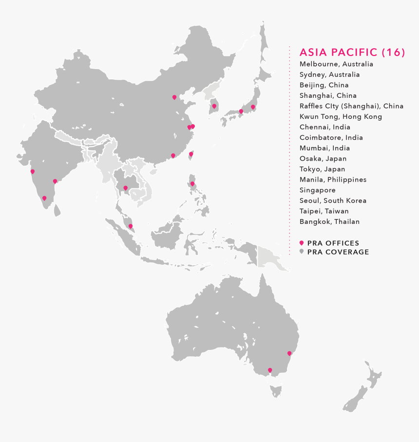 Updated Map - Asia Pacific Map Vector Png, Transparent Png, Free Download