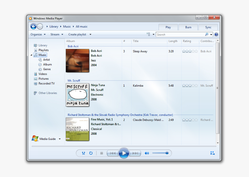 Windows Media Player 12 On Windows 7 Windows Media Player 12 Hd Png Download Kindpng