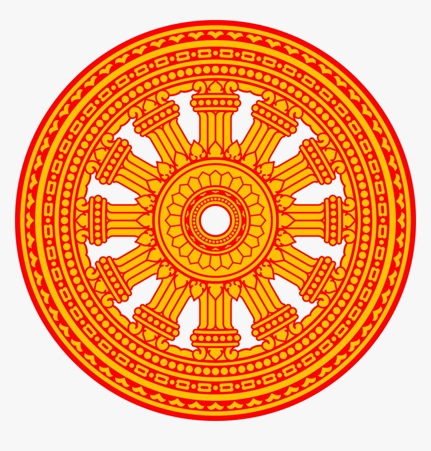 Buddhism Dham Jak - Theravada Buddhism Symbol Drawing, HD Png Download, Free Download