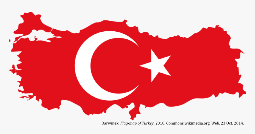 Turkey Flag Country Shape, HD Png Download, Free Download