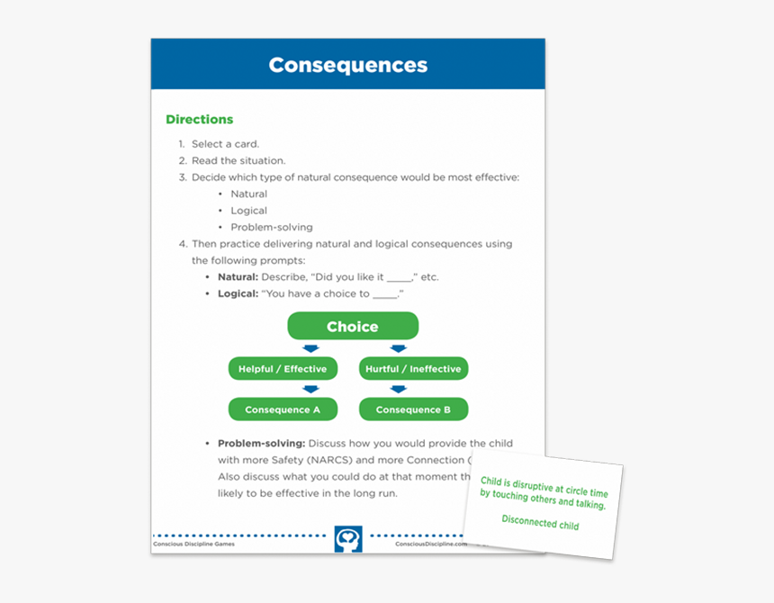Consequences - Logical Consequences Conscious Discipline, HD Png Download, Free Download