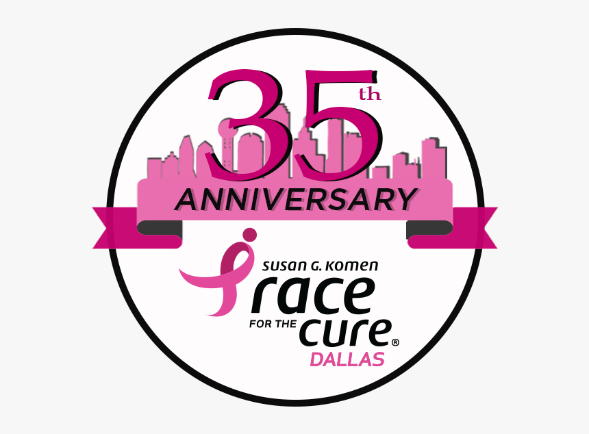 Anniversary Logo - Susan G Komen Race For The Cure Dallas 2017, HD Png Download, Free Download