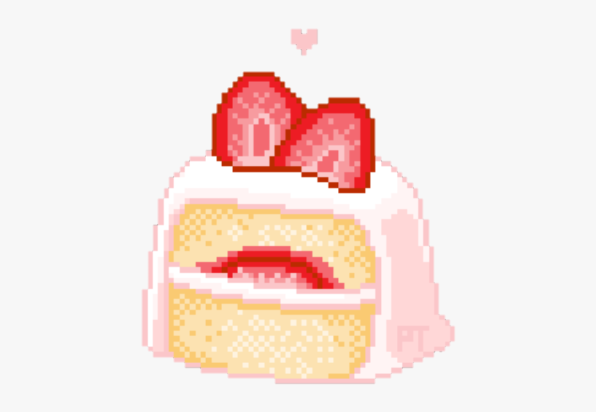 #cake #strawberry #cute #pixel #pastel #pink #tumblr - Cake Pixel, HD Png Download, Free Download