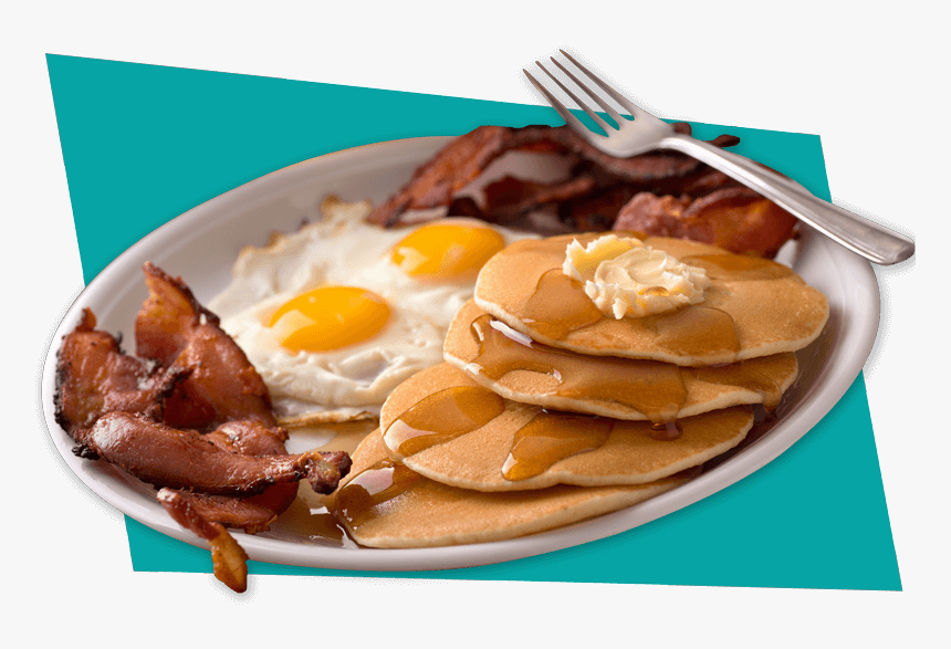 Breakfast Plate Blue800x514 Reduced - Full English Breakfast With Pancakes, HD Png Download, Free Download