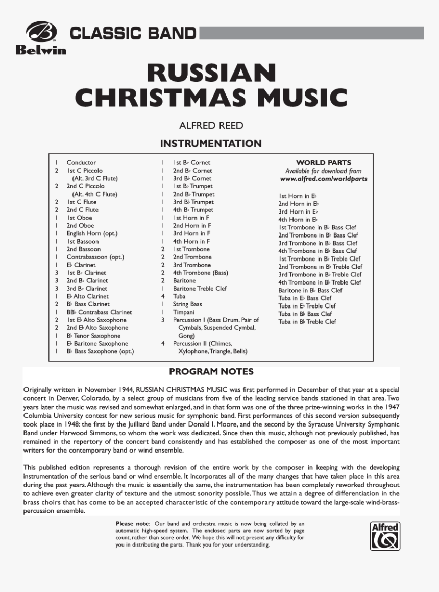 Click To Expand Russian Christmas Music Thumbnail Nobles- - Black Horse Troop March Sheet Music, HD Png Download, Free Download