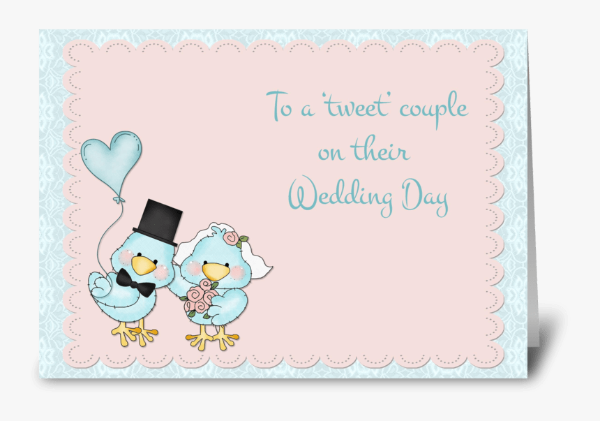 Blue Birds, Wedding Congratulations Greeting Card - Wedding Greeting Card, HD Png Download, Free Download