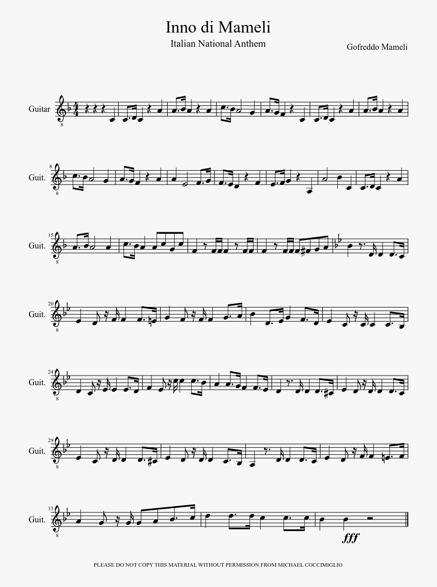 Png National Anthem Download - Forrest Gump Clarinet Sheet Music, Transparent Png, Free Download