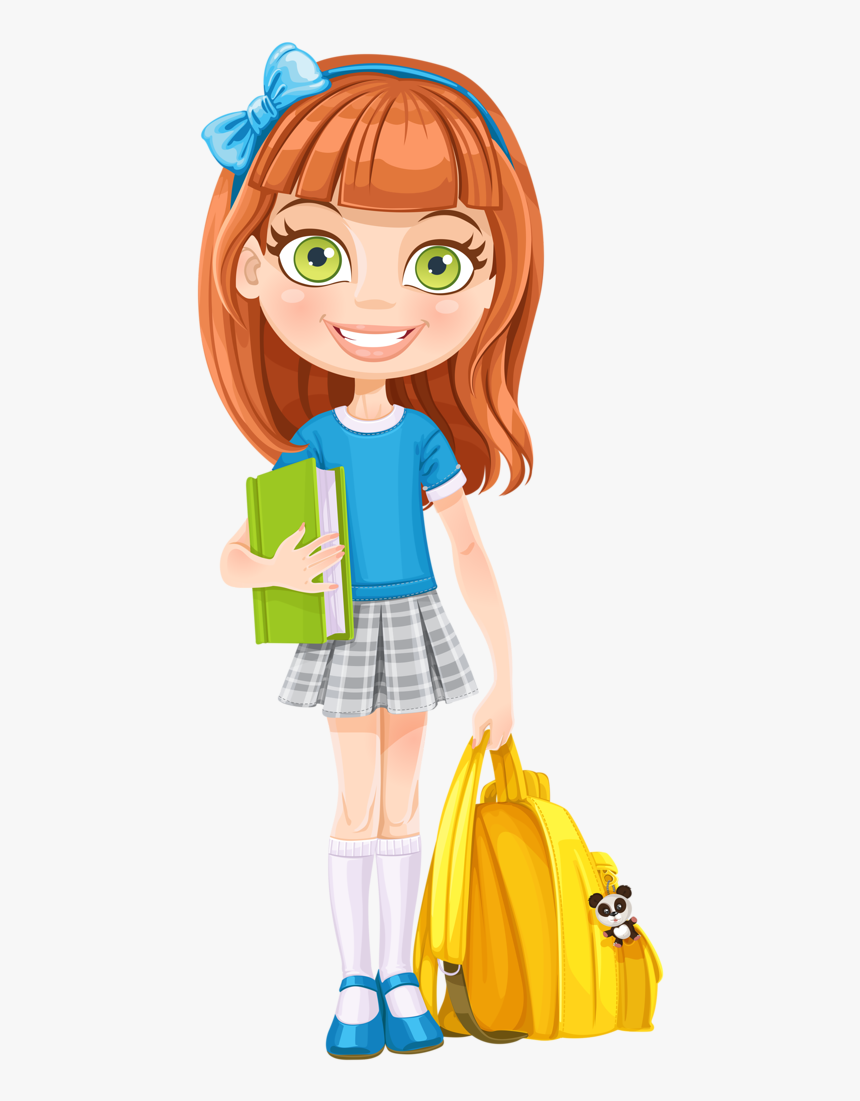 Dibujos - Clipart - Digi Stamps - School - Girl - Escuela - School Girl Clipart, HD Png Download, Free Download