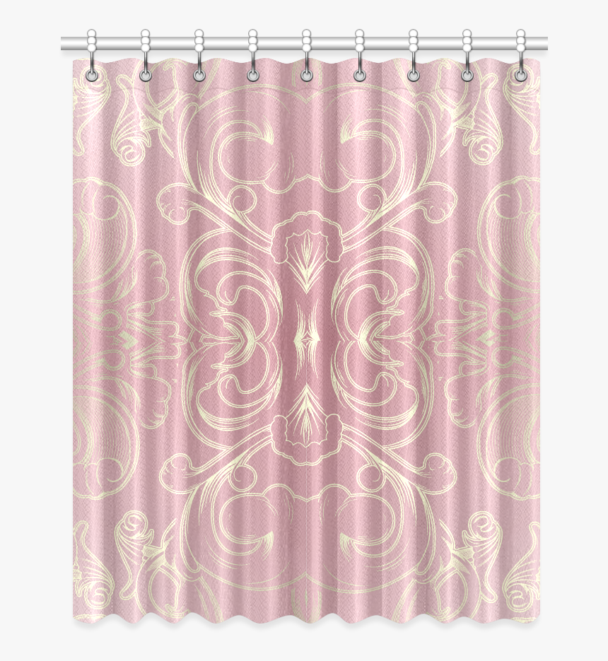 Rose Gold Floral Window Curtain - Window Valance, HD Png Download, Free Download