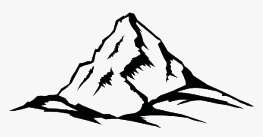 Transparent Mount Everest Clipart - Mountain Black And White Clipart, HD Png Download, Free Download
