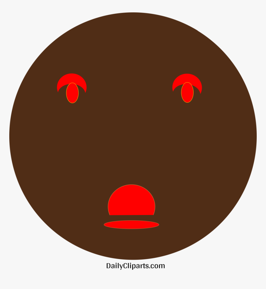 Red Fluorescent Smiley For Whatsapp Facebook Clipart - Circle, HD Png Download, Free Download