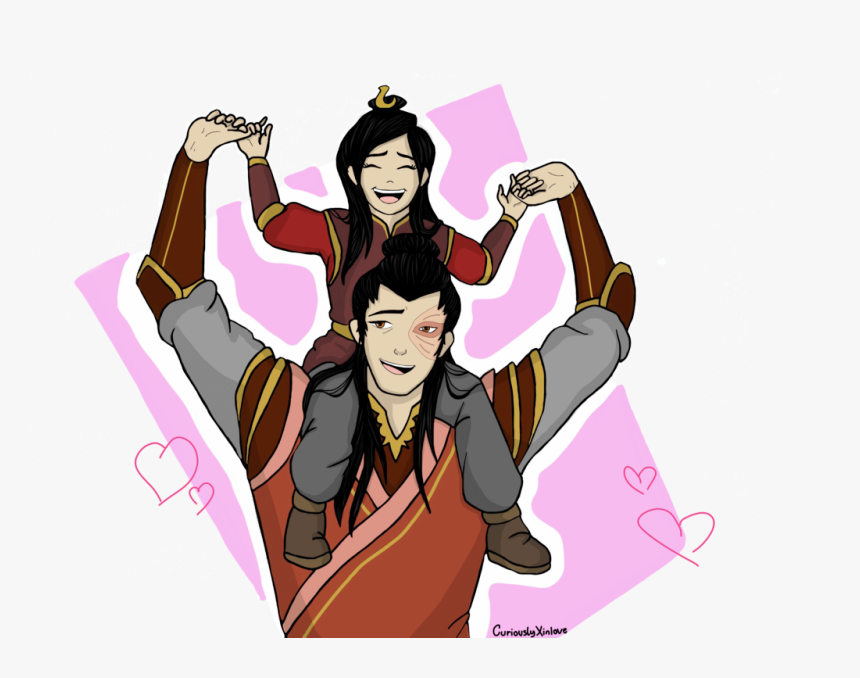 Prince Zuko With His Daughter-wm240 - Cartoon, HD Png Download, Free Download